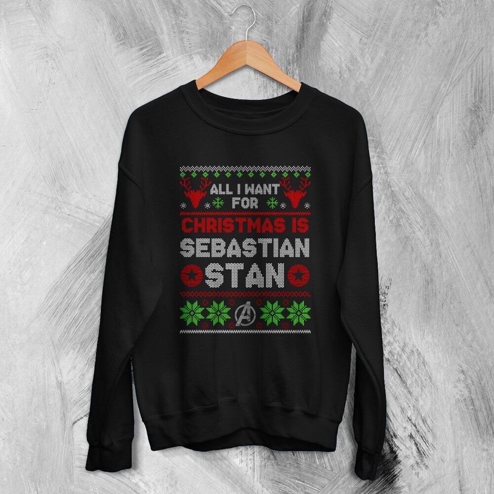 The Avengers Ugly Christmas Sweatshirt Sebastian Stan Sweater Gift For Christ 17
